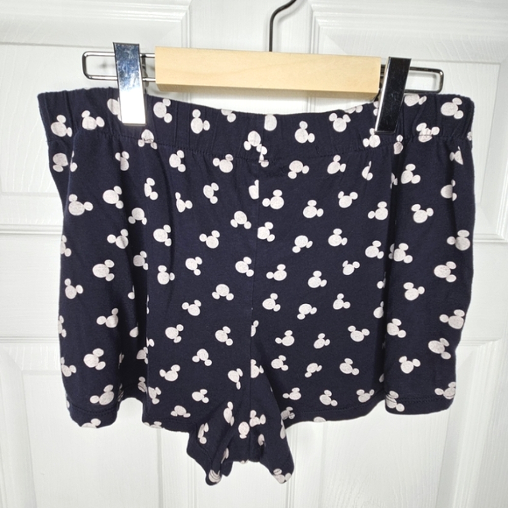 H&M Disney Women's Mickey Mouse Graphic Lounge Shorts Navy Blue White Size M